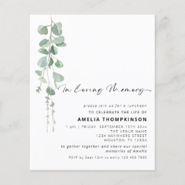 Orçamento no Convite Eucalyptus para Memória Amant