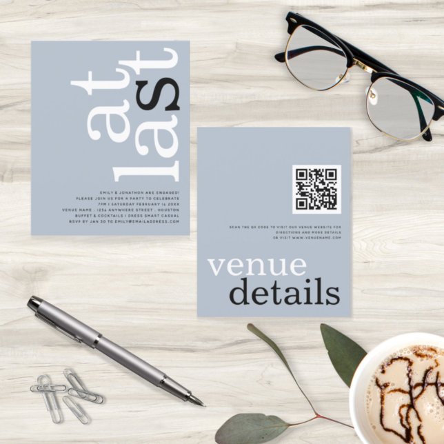 ORÇAMENTO No Último Código QR Dusty Blue Text Noiv (Criador carregado)