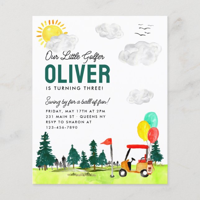 Orçamento Nosso Pequeno Clube de Golfe Golf Aniver (Frente)