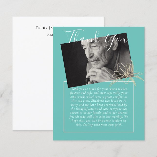 ORÇAMENTO Obrigado Foto Obituária do Memorial Fune (Frente/Verso)