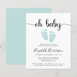 Orçamento Oh Baby Mint Green Sprinkle Convite