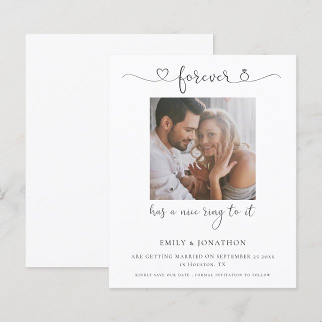 Orçamento Para Sempre Tem Ring Para Ti Foto Salvar (Frente/Verso)