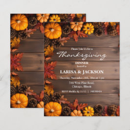 Orçamento Pine Cones Pumpkins Convite para Ação de