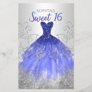 Orçamento Prata Real Vestido Azul Doce 16 Convite