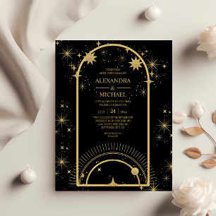 Orçamento Preto Dourado Estrelas Celestiais Casame