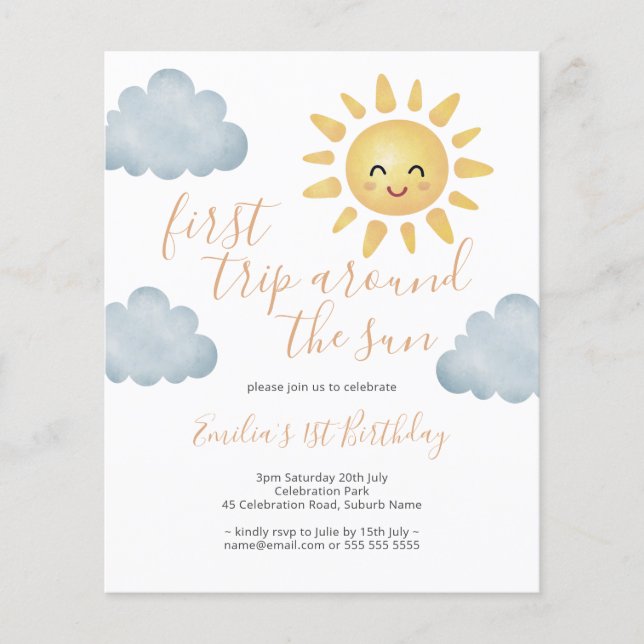 Orçamento Primeira Viagem Em Torno Do primeiro ani (Frente)