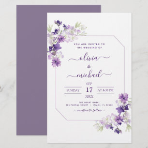 Orçamento Púrpura Casamento Floral Verde