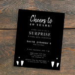 Orçamento qualquer convite de aniversário etário<br><div class="desc">O na moda moderno é simples e mínimo de aplausos para 40 anos de idade, o mais importante dos homens é o convite de festas surpresa do ORÇAMENTO com elegante script de tipografia contemporânea. Adequado para qualquer etapa etária significa aniversário: 21rua, 40º, 50º, 60º, 70, 75º, 80, 90, 100º. LEIA...</div>