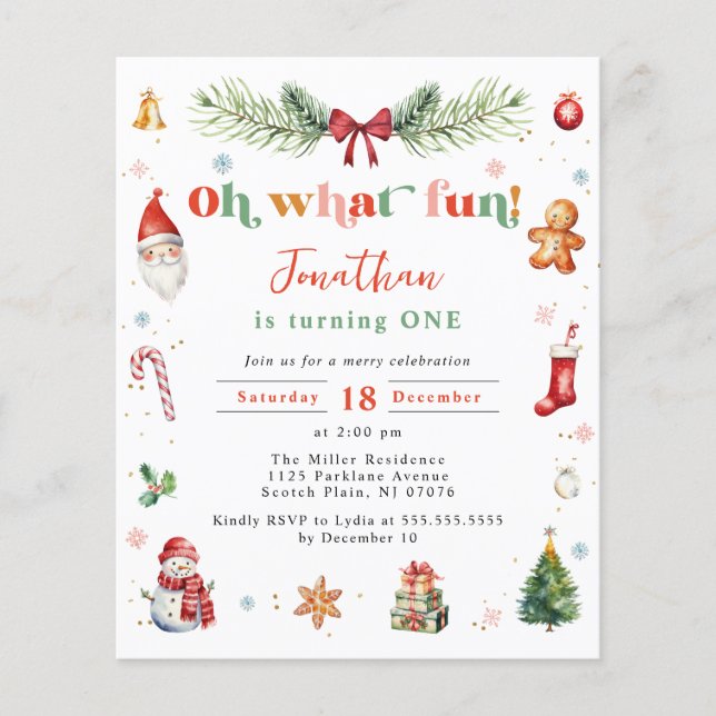 Orçamento Que Divertido Aniversário Colorido De Na (Frente)