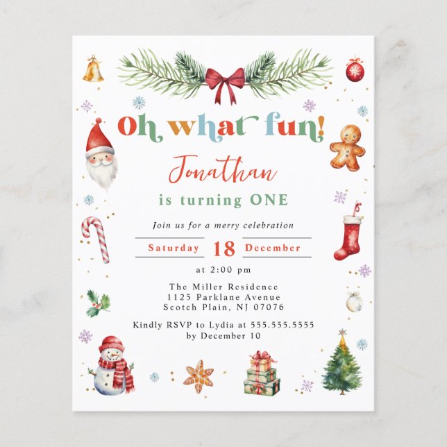 Orçamento Que primeiro aniversario de Natal Divert (Frente)