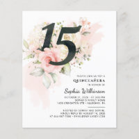 Orçamento Quinceanera 15 de Aniversário Botânico F