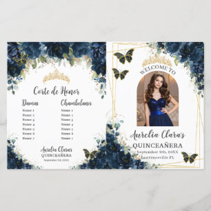Orçamento Quinceañera 15 Naval Floral Programa Pad