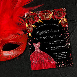 Orçamento Quinceanera Black Red Vestido