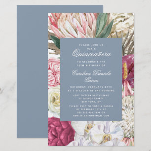 Orçamento Quinceañera Elegante Boho Watercolor F