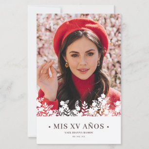 Orçamento Quinceañera Elegante Frame Floral Espanh