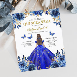 Orçamento Real Azul Bilíngue Espanhol Quinceanera