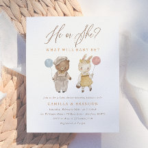 Orçamento Revelação de Gênero Boho Animais da Flor
