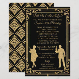 Orçamento Roaring 20 flapper Girl gangster convite