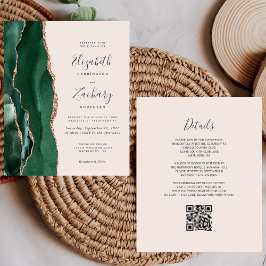 Orçamento Rosa Ágata Verde Dourado Blush Código QR
