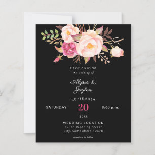 Orçamento Rosa Choque Floral Casamento Preto