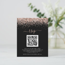 Orçamento Rosa Dourado Brilho QR Preto Casamento R