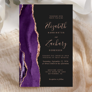 Orçamento Rosa Dourado Roxo Ágata Casamento Escuro
