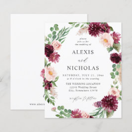 Orçamento Rosa e Bordeaux Floral 7 Casamento