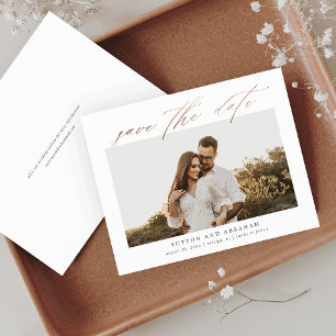 Orçamento Rosa Ouro Script Foto Save the Date