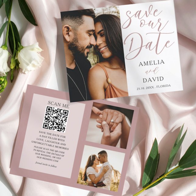 Orçamento Rosa Salvar Data Foto Casamento  (Criador carregado)