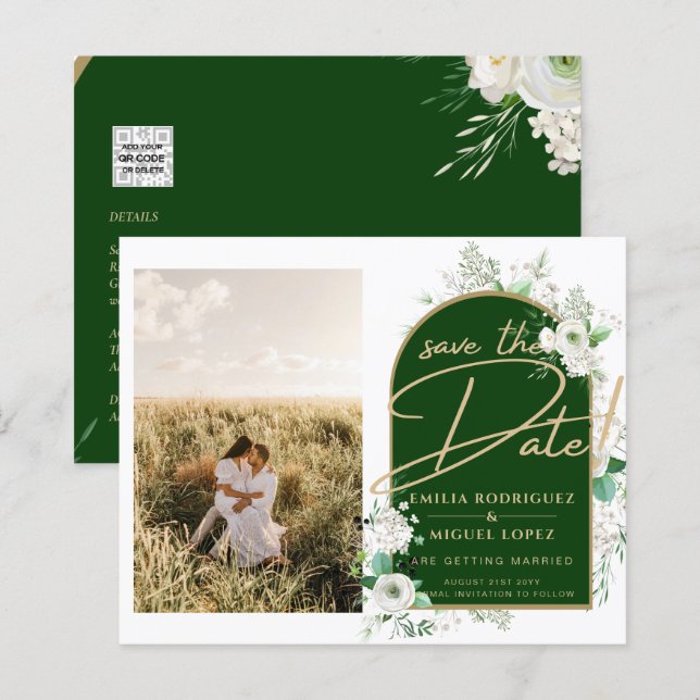 Orçamento Rosas Brancas Verdes Casamento Salvar a  (Frente/Verso)