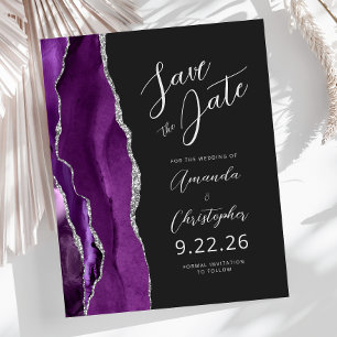 Orçamento Roxo Ágata em Script Save the Date