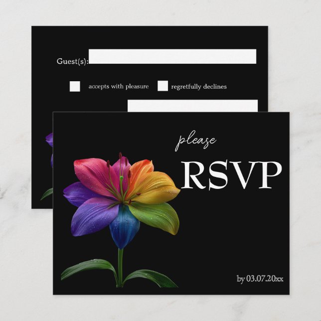 🌈 Orçamento RSVP Technicolor Love  (Frente/Verso)