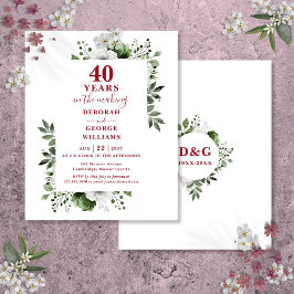 Orçamento Ruby 40º Aniversário de Casamento Convit