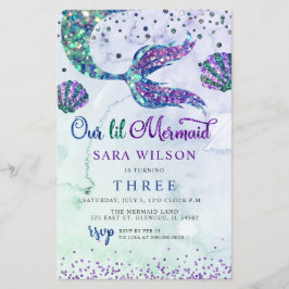 Orçamento Rupla Glitter Sereia Convite de Aniversá