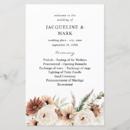 Orçamento Rus Neutral Boho Floral Cerimônia M