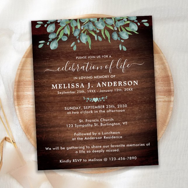 Orçamento Russo Celebração Funeral Da Vida Convida (Criador carregado)