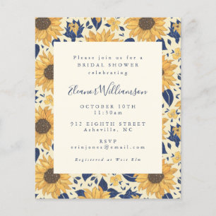 Orçamento Russo Girassóis Azul Chá de panela Convi