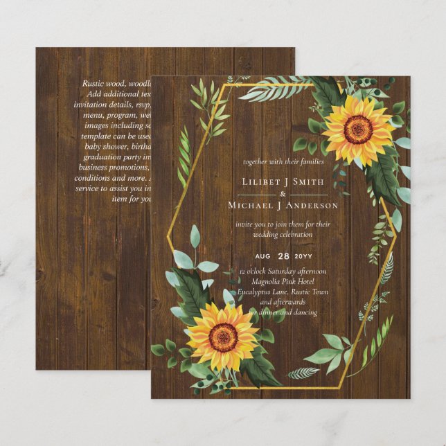 Orçamento Russo Girassóis Verde Sai Casamento (Frente/Verso)