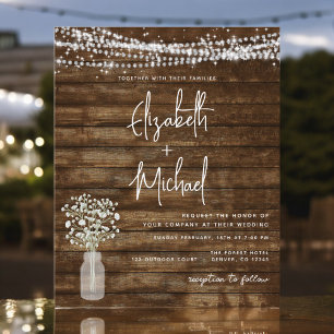 Orçamento Rustic Farmhouse Lights Convite De Casam