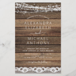 Orçamento Rustic Farmhouse String Luzes Lace Casam