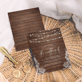 Orçamento Rustic Wood String Lights & Lace Weds
