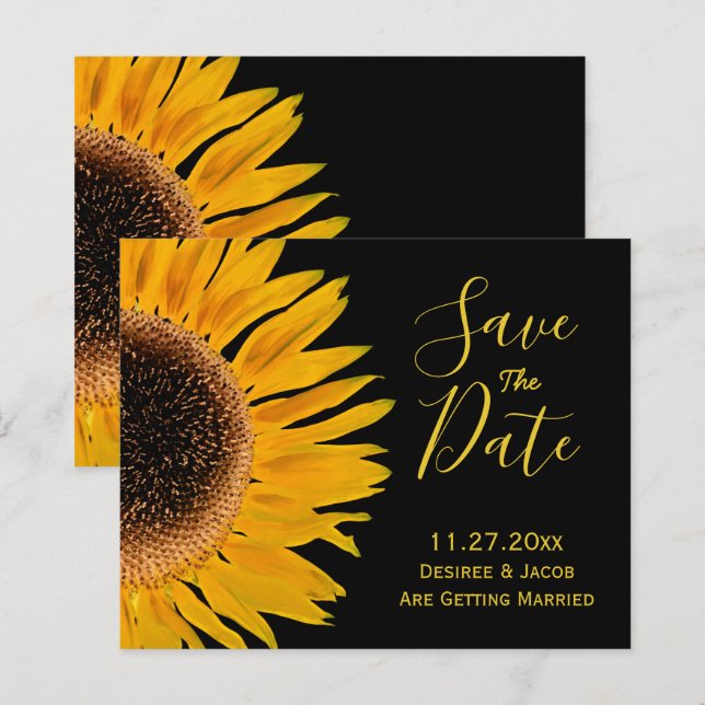 Orçamento Rústico Amarelo Negro Girassol Salvar Da (Frente/Verso)