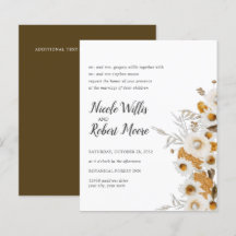 Orçamento Rústico Camomila Mimosa floral Casamento