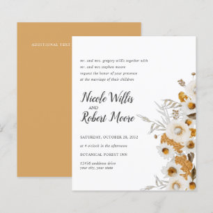 Orçamento Rústico Camomila Mimosa floral Casamento
