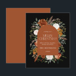 Orçamento Sabio verde elegante arquitetônico botân<br><div class="desc">Orçamento Rústico cartão de Natal com design floral em aquarela. Com belos detalhes em ferrugem,  terracota,  preto e verde sage,  grama pampas e eucalipto botânico em aquarela. Este design moderno de feriado certamente definirá o estilo para a sua temporada de festas</div>