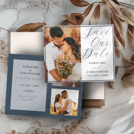 Orçamento Salva Nossa Data Casamento Azul Escuro