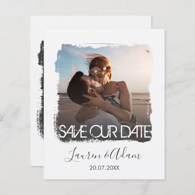 Orçamento Salvar A Data Foto Anúncio De Casamento (Frente/Verso)