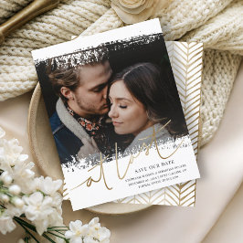 Orçamento Salve Nossa Data Foto Dourada e Branca