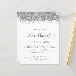 Orçamento Silver Glitter Código QR Convite de Casa