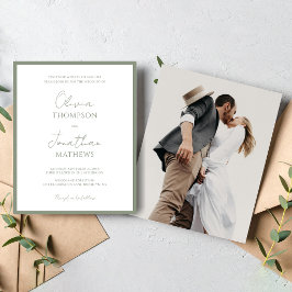 ORÇAMENTO Simples Casamento Foto Script Verde Sage